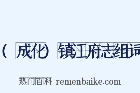 (成化)镇江府志组词是什么意思的图片
